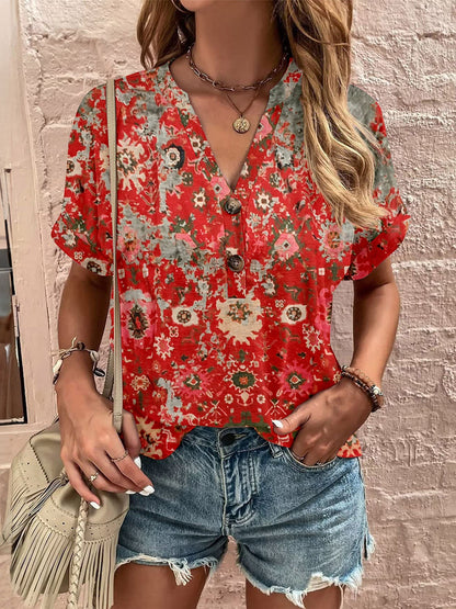 Button Fashion Tops