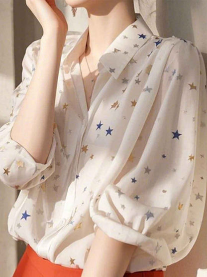 Avery Loose Lapel Floral Printed Shirt