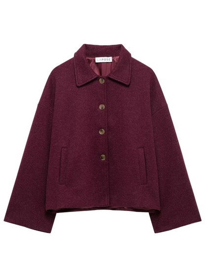 Arina Lapel Button-Up Jacket