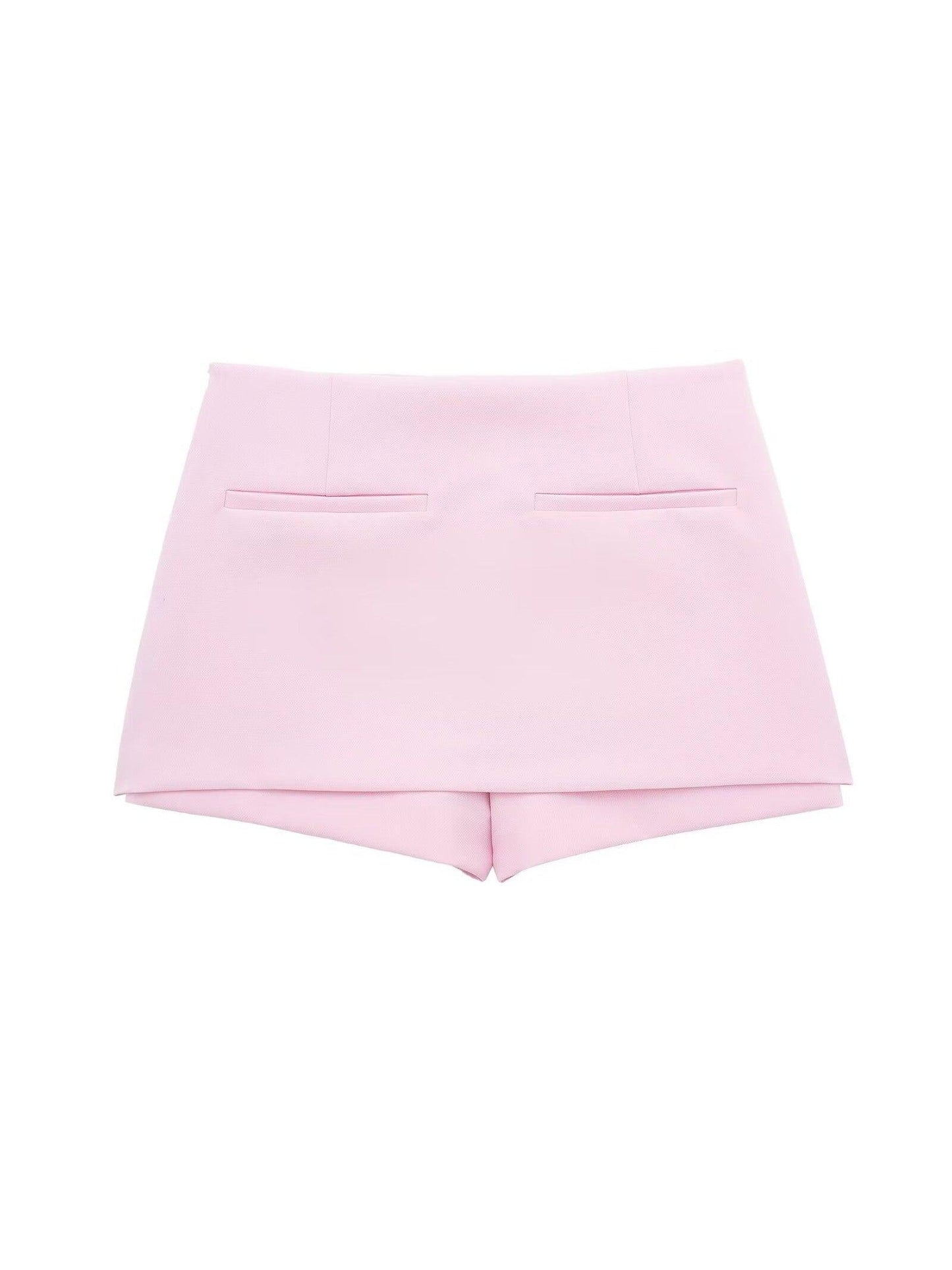 Pink Halterneck Waist Coat & Skort Skirt Coord Set