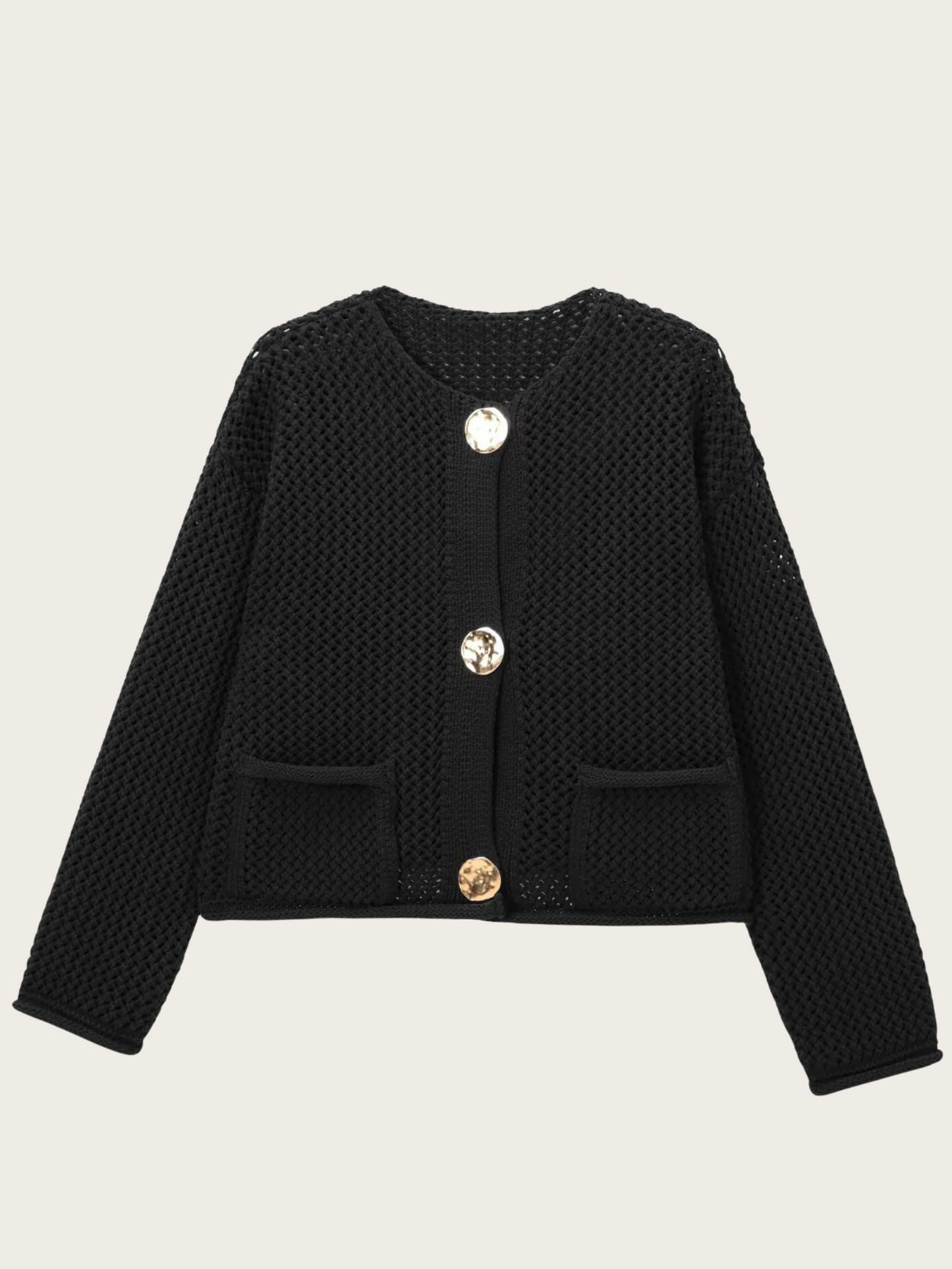 Klaira Button-Front Knit Cardigan