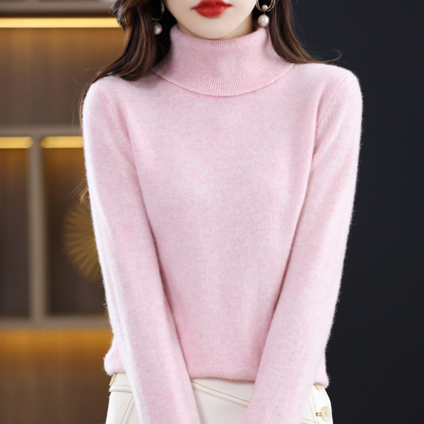 | Women’s Winter Turtleneck Knit Sweater