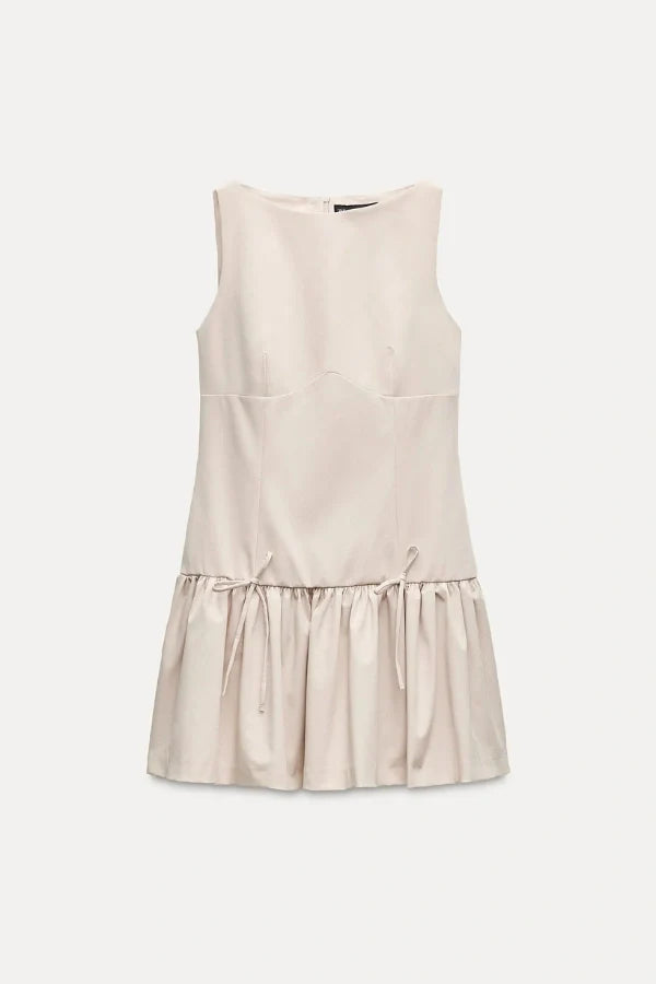 Florence Bow Ruffle Mini Dress