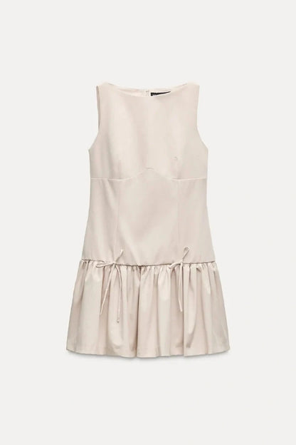 Florence Bow Ruffle Mini Dress
