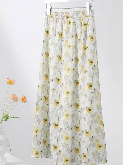 Sophie Vintage A-Line Printed Skirt