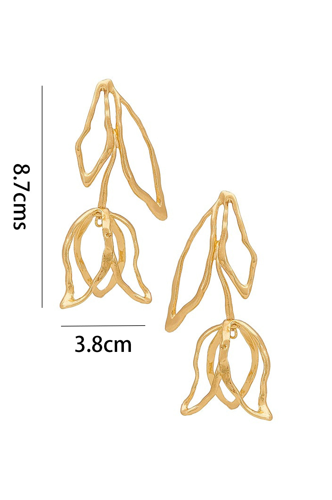 Abstract Floral Drop Earrings