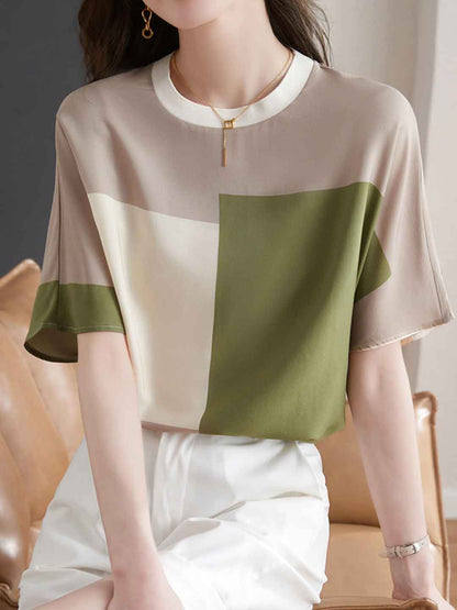 Ava Loose Patchwork Printed Top