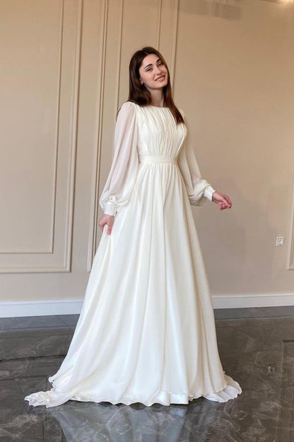 Lantern Sleeve Pearl Sheer Maxi Dress