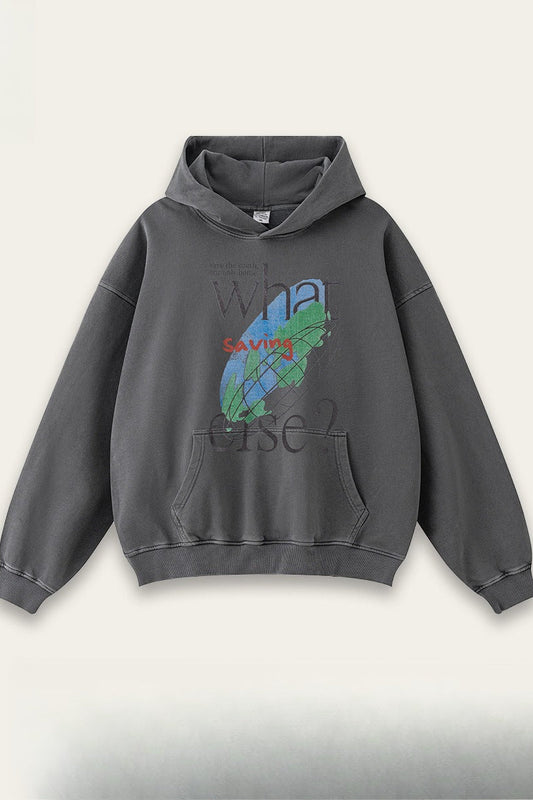 Vintage Street Print Hoodie