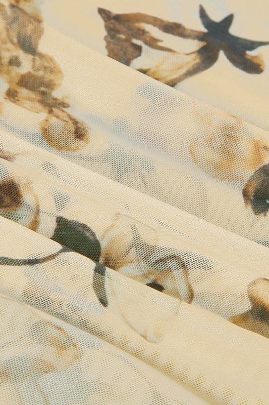 Loose Fit High Waist Mesh Skirt