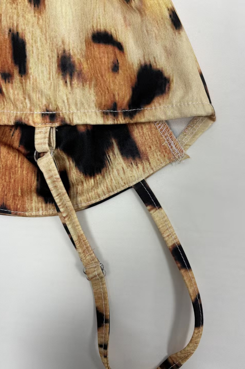 Leopard Print Waist Fitted Cami Maxi Dress