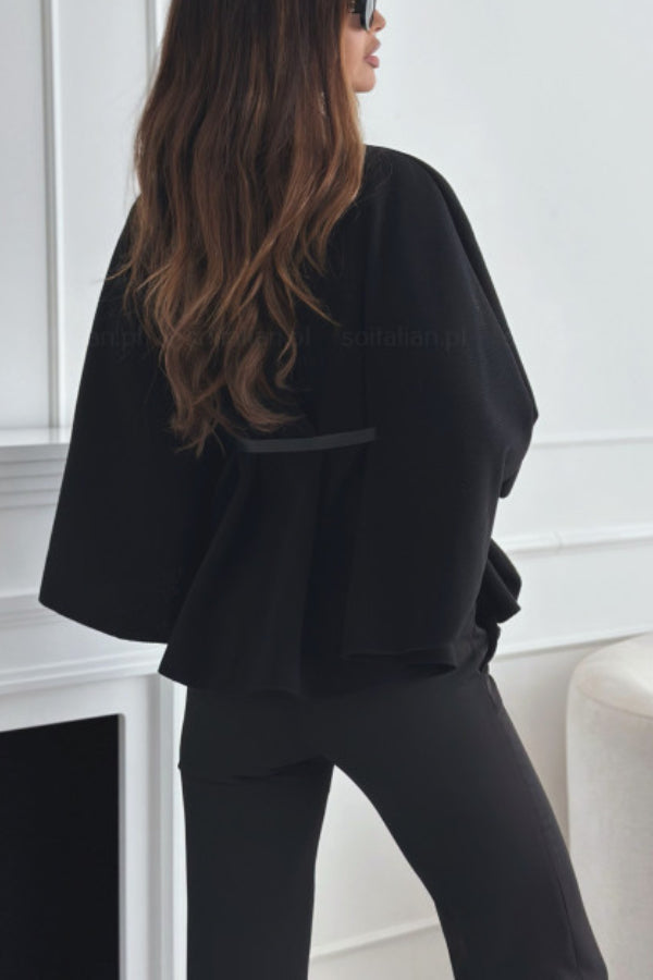 Chic Poncho Cape with Belt