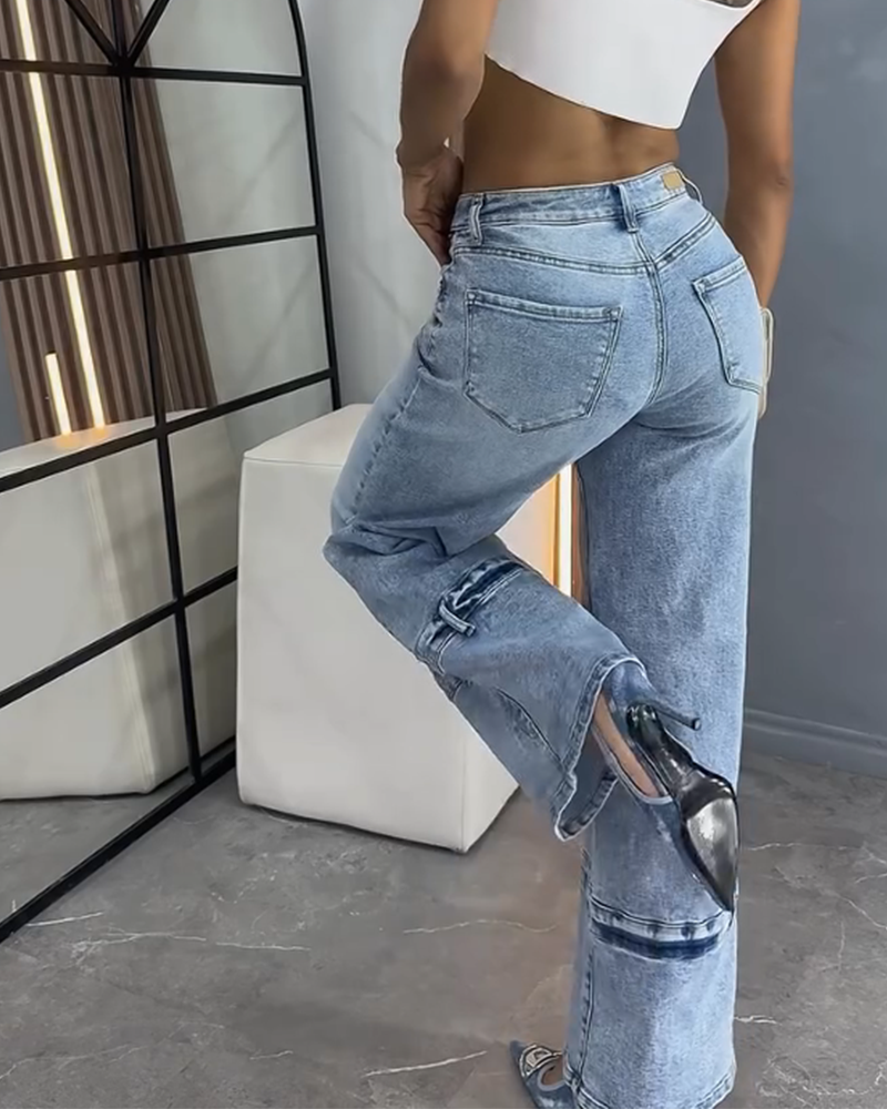 Straight-Leg Loose High-Rise Jeans (Pre-Sale)