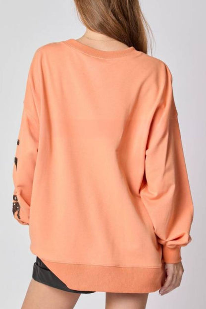 Halloween Witch Sequined Sweater Loose Casual Top