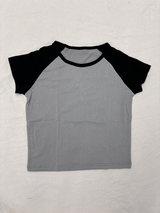 Contrast Raglan Slim Short Sleeve Tee