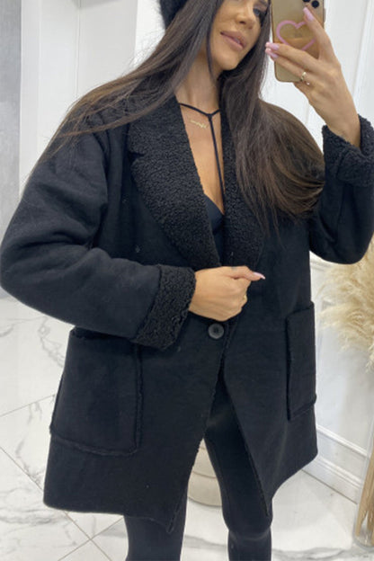 Warm short sherpa women's jacket