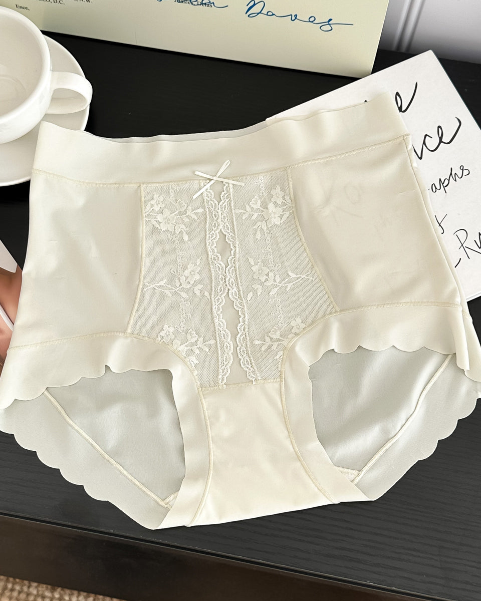French High Waist Light Tummy Shaping Ice Silk Panties
