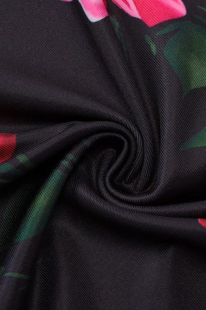 Sexy Floral Print Backless Tie Maxi Dress