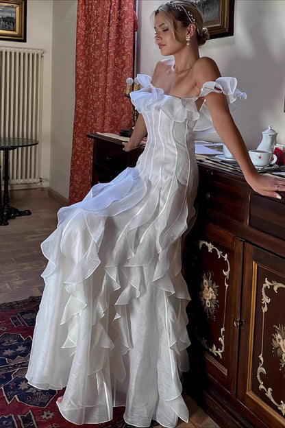 Elegant Party Off Shoulder Wedding Dress
