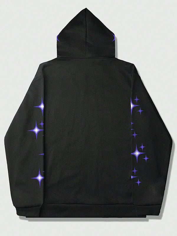 Star Print Oversized Hoodie