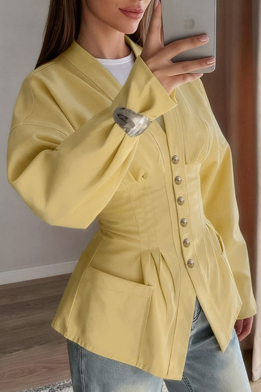 Retro Tailored Pintuck Blouse