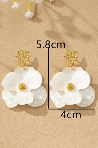Vintage Floral Statement Drop Earrings