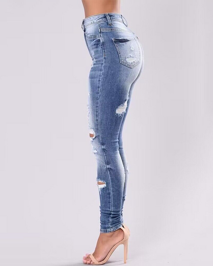 High Waist Ripped Jeans