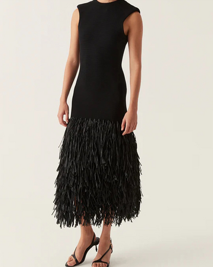 Fringed Hem Dress