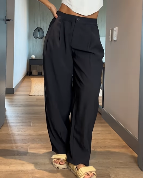 Loose Elastic Waist Casual Pants (Pre-Sale)