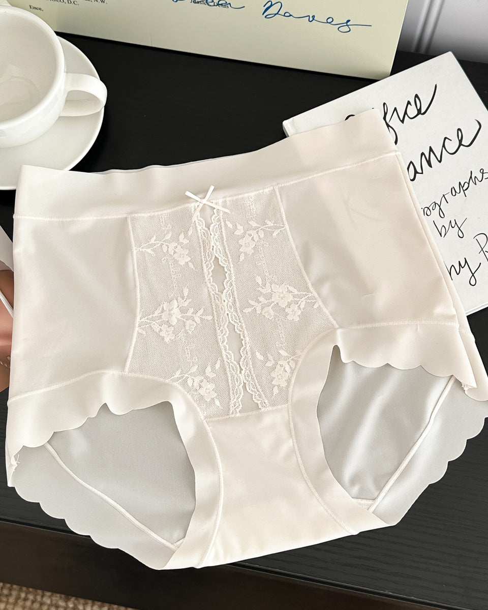 French High Waist Light Tummy Shaping Ice Silk Panties