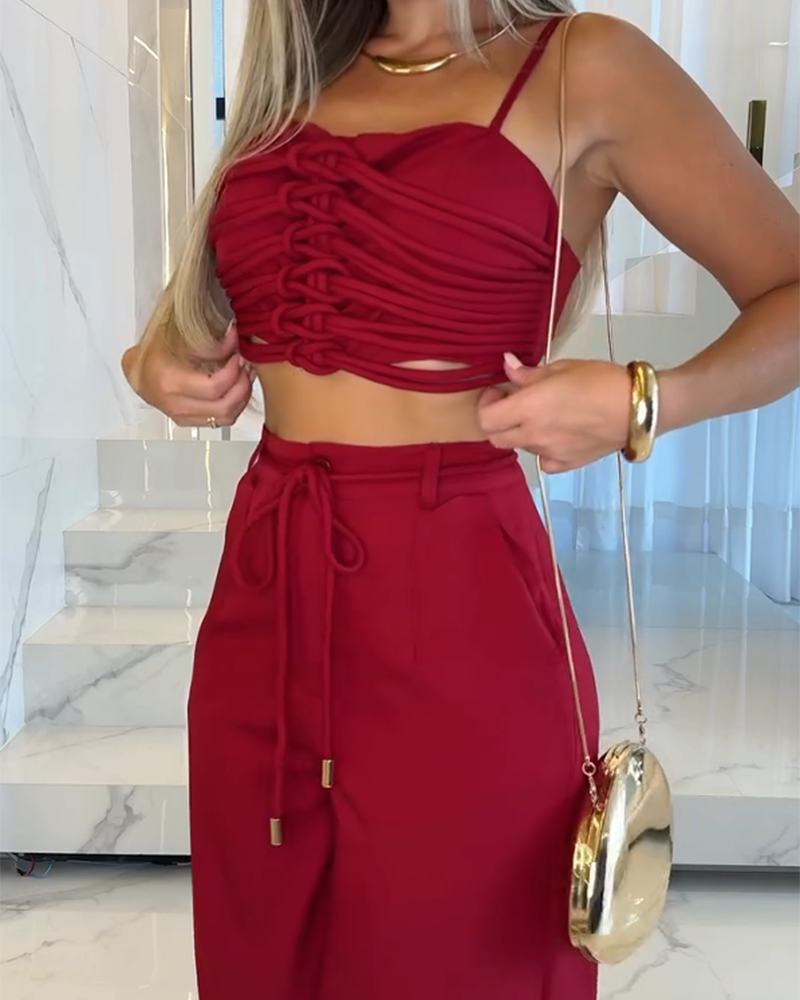 Wide-Leg Pants Temperament Set (Pre-Sale)