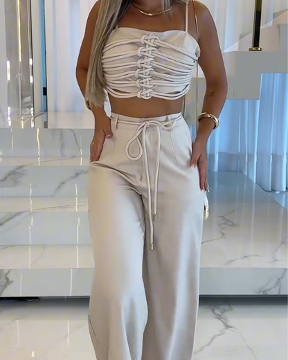 Wide-Leg Pants Temperament Set (Pre-Sale)