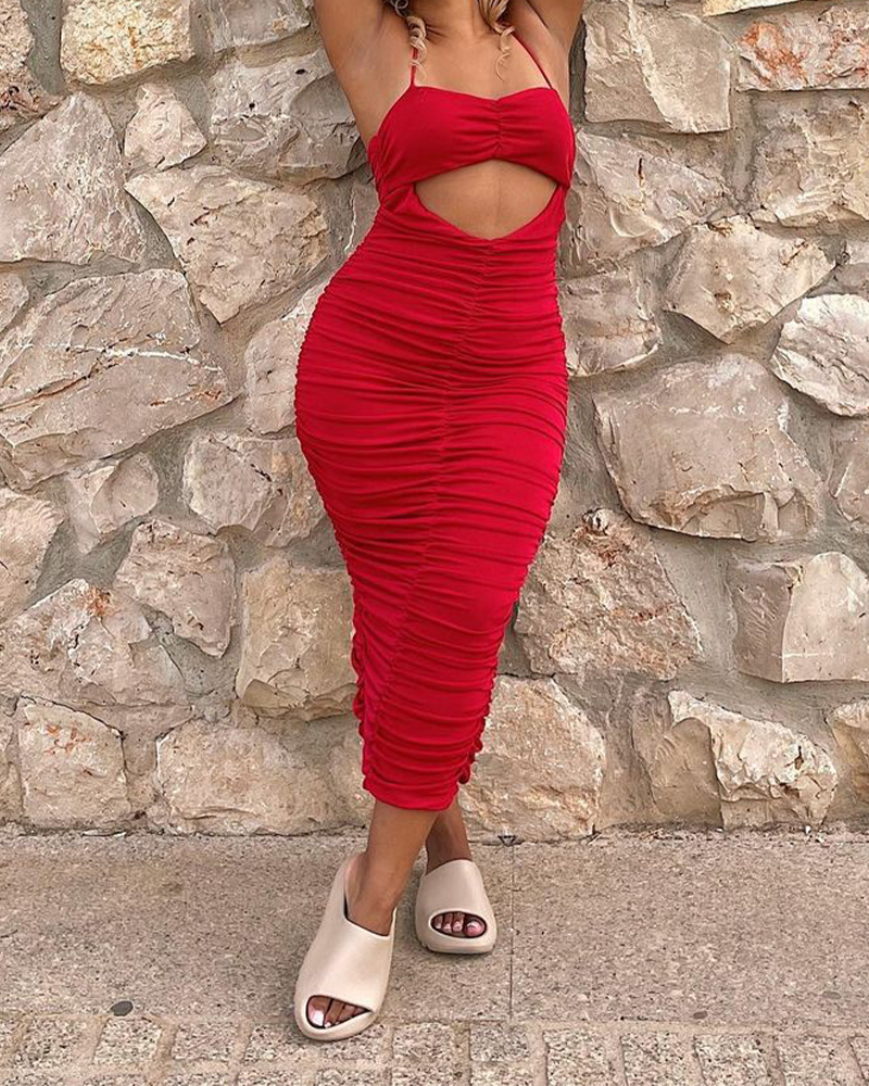 Sling Pleated Dress