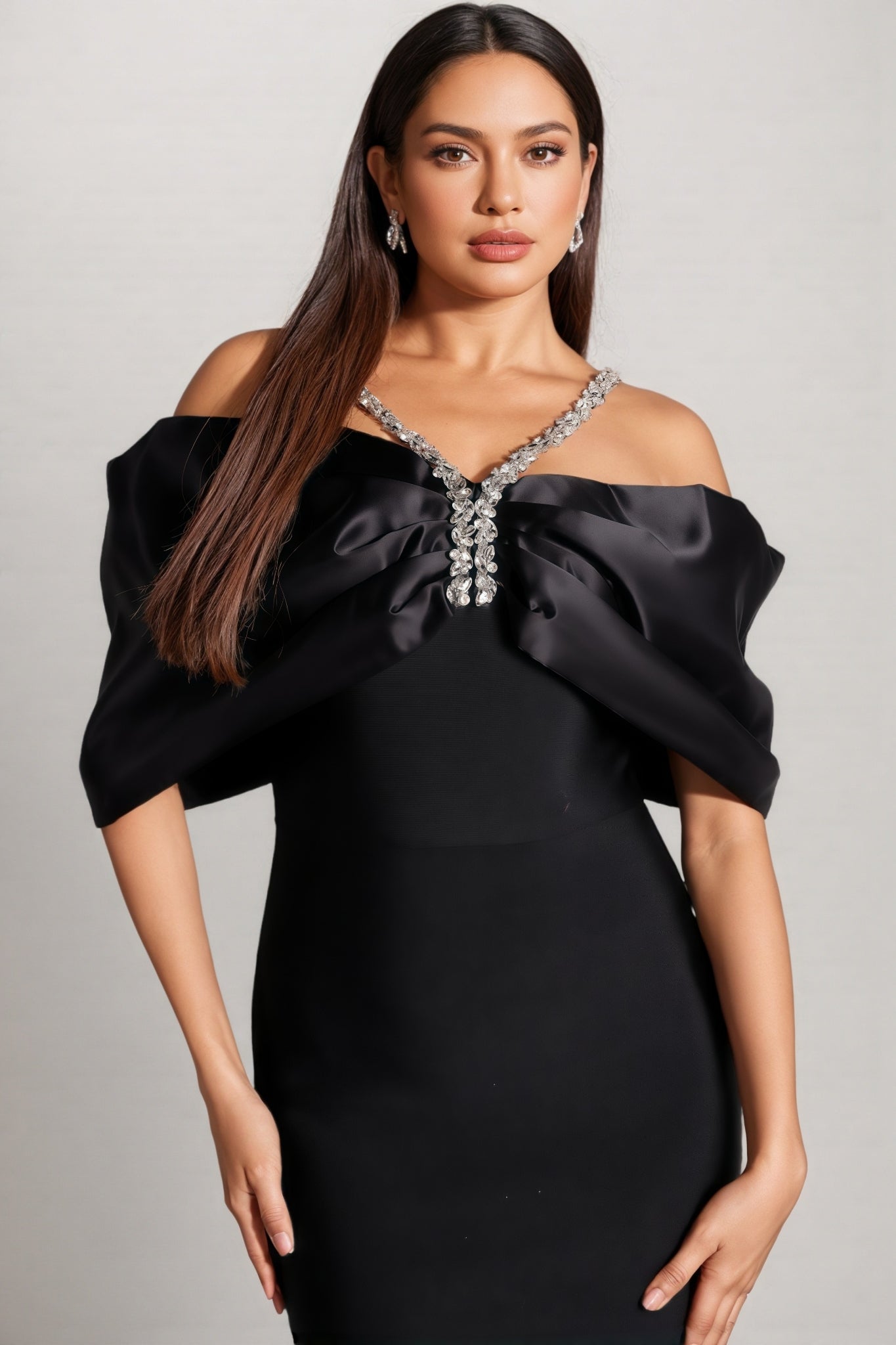 Satu One Shoulder Diamond Maxi Dress
