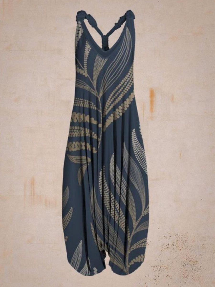 Printed Camisoles Loose-fit Jumpsuits