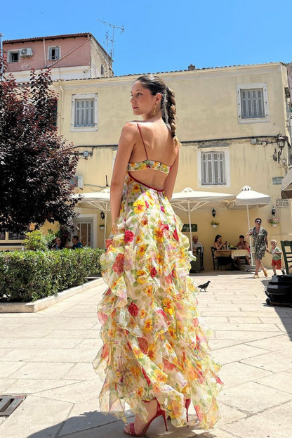 Saskia | Ruffle Maxi Dress