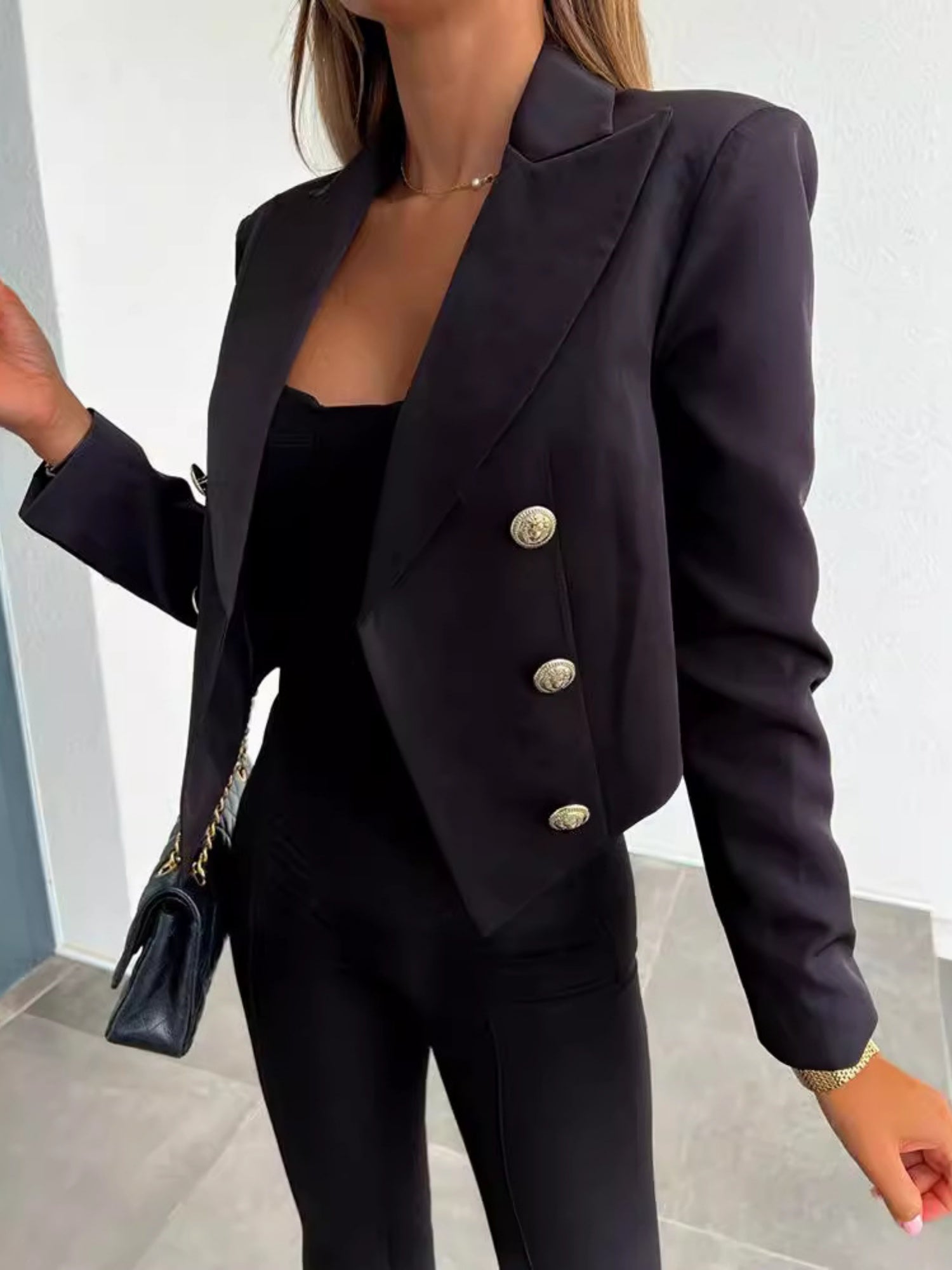 Buttons Lapel Short Blazers