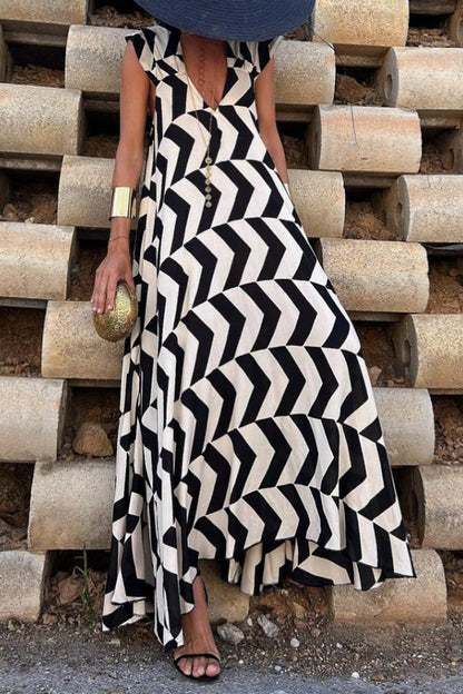 MARIN ROJO-NEGRO, VESTIDO LARGO