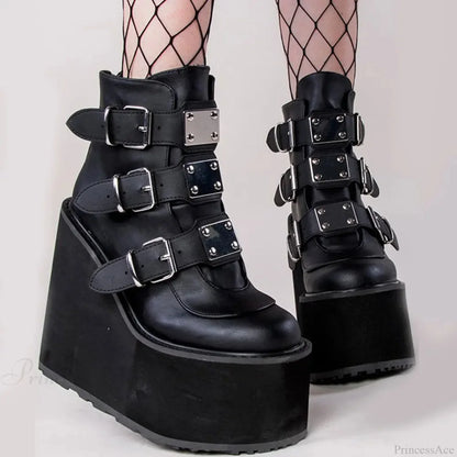 2021 Rebel Gothic Wedge Costume Ankle Boot