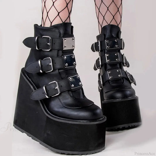 2021 Rebel Gothic Wedge Costume Ankle Boot