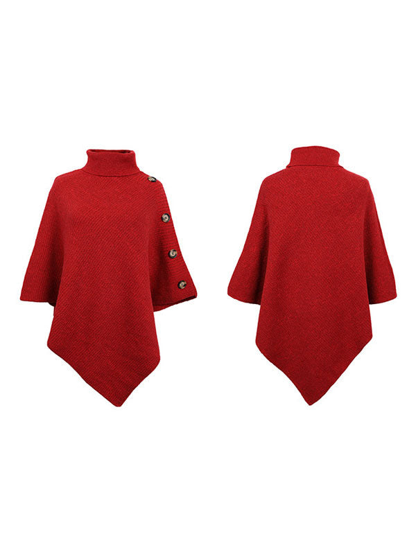Poncho For Women High Collar Cape Spring Outerwear