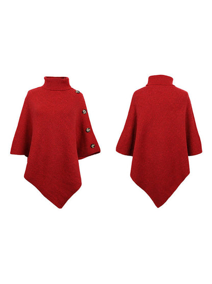 Poncho For Women High Collar Cape Spring Outerwear