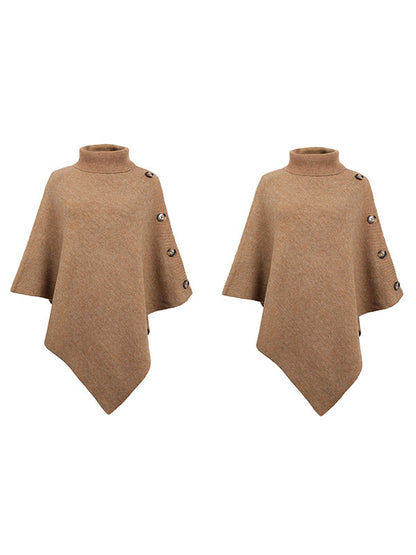 Poncho For Women High Collar Cape Spring Outerwear