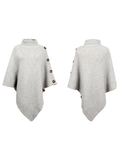 Poncho For Women High Collar Cape Spring Outerwear