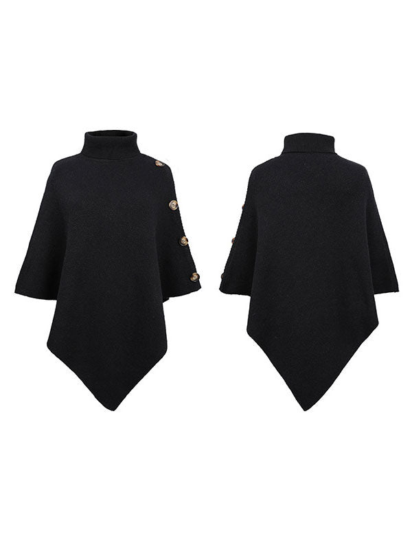 Poncho For Women High Collar Cape Spring Outerwear