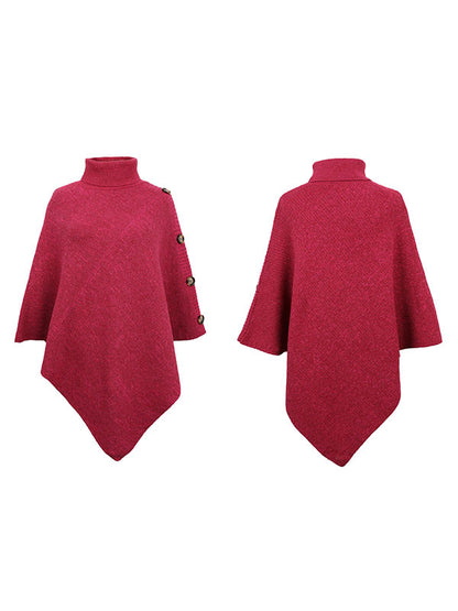 Poncho For Women High Collar Cape Spring Outerwear