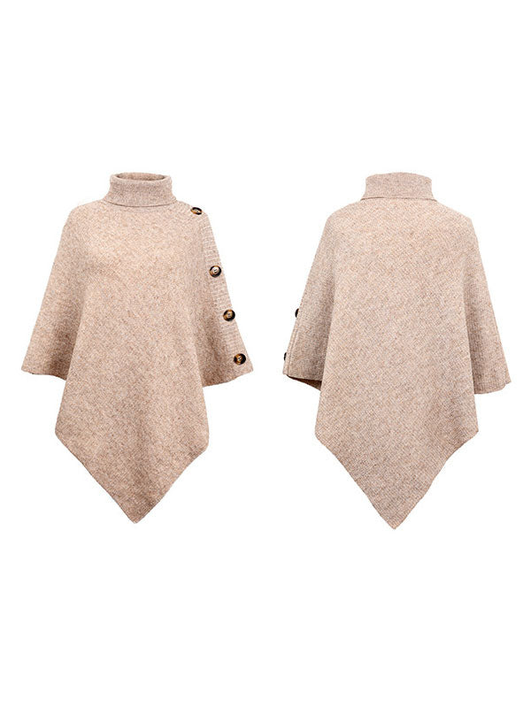 Poncho For Women High Collar Cape Spring Outerwear