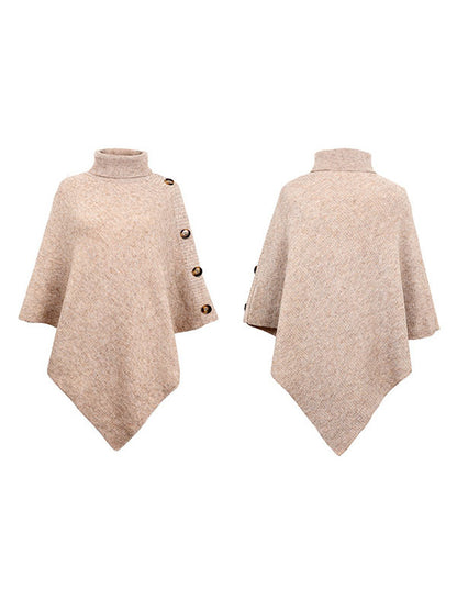 Poncho For Women High Collar Cape Spring Outerwear