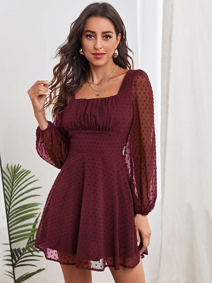 Birthday Mini Dresses White Long Sleeves Short Dress