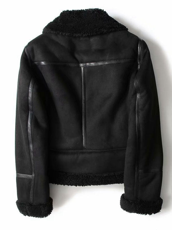 Suede Jacket Faux Shearling Winter Coat 2026 Outerwear For Women